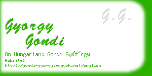 gyorgy gondi business card